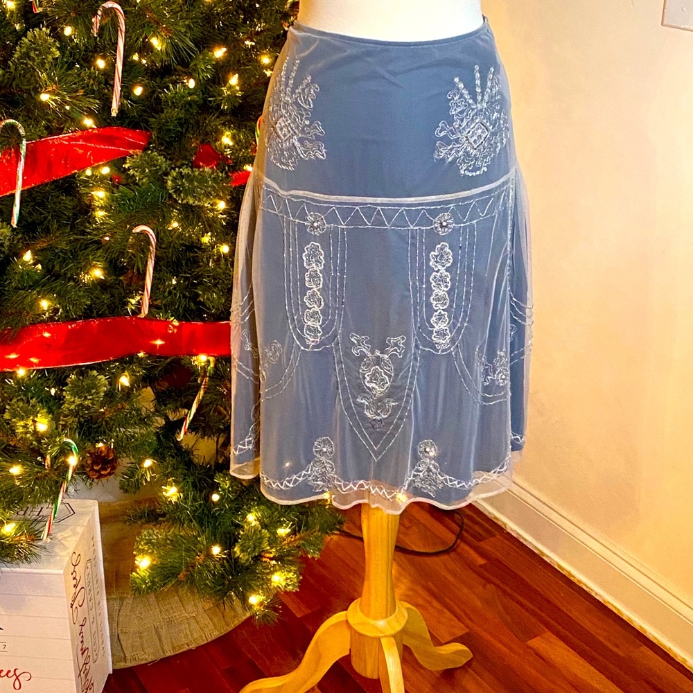Intuitions 🌺 BEAUTIFUL, beaded skirt. 🌟NWT Sz:10
